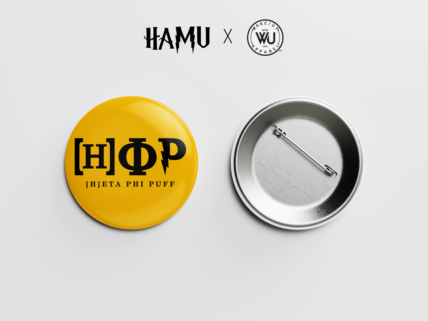 [H]eta Phi Puff - HAMU  House 2.5" Buttons