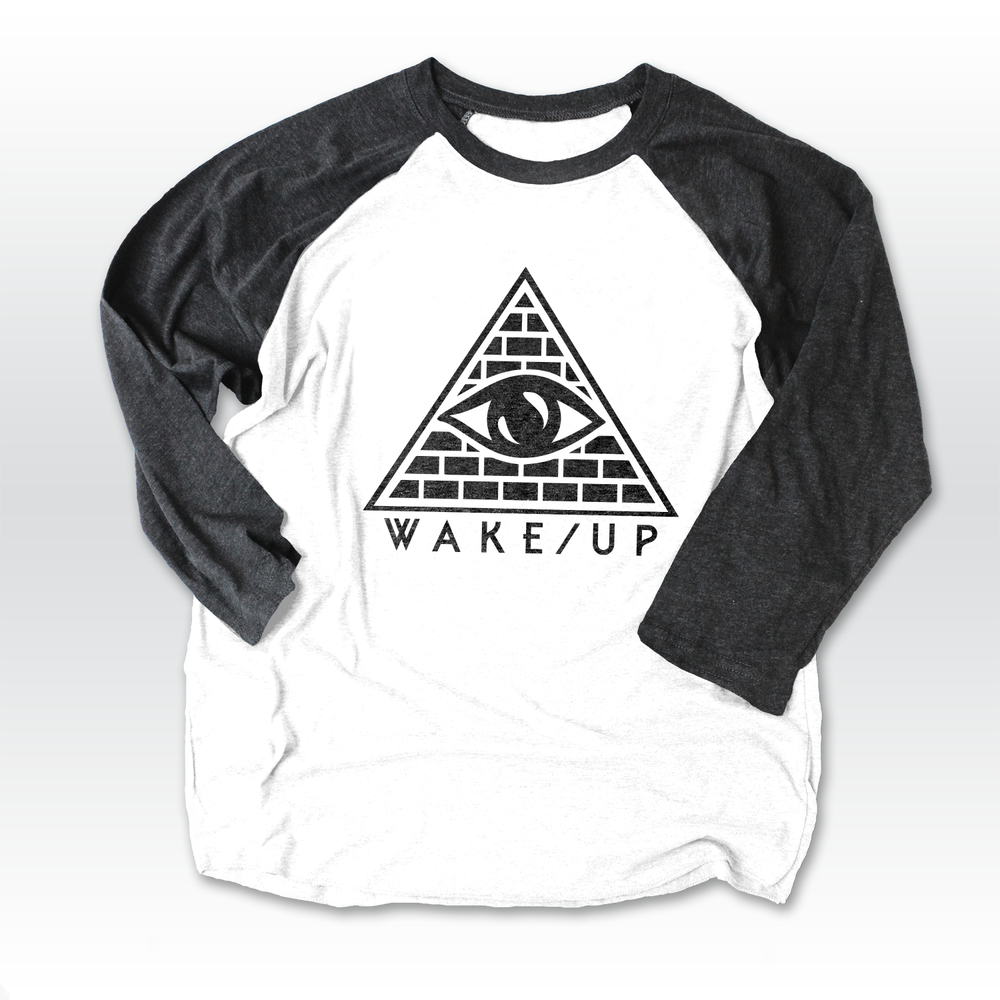 Wake/Up Logo - 3/4 Raglan